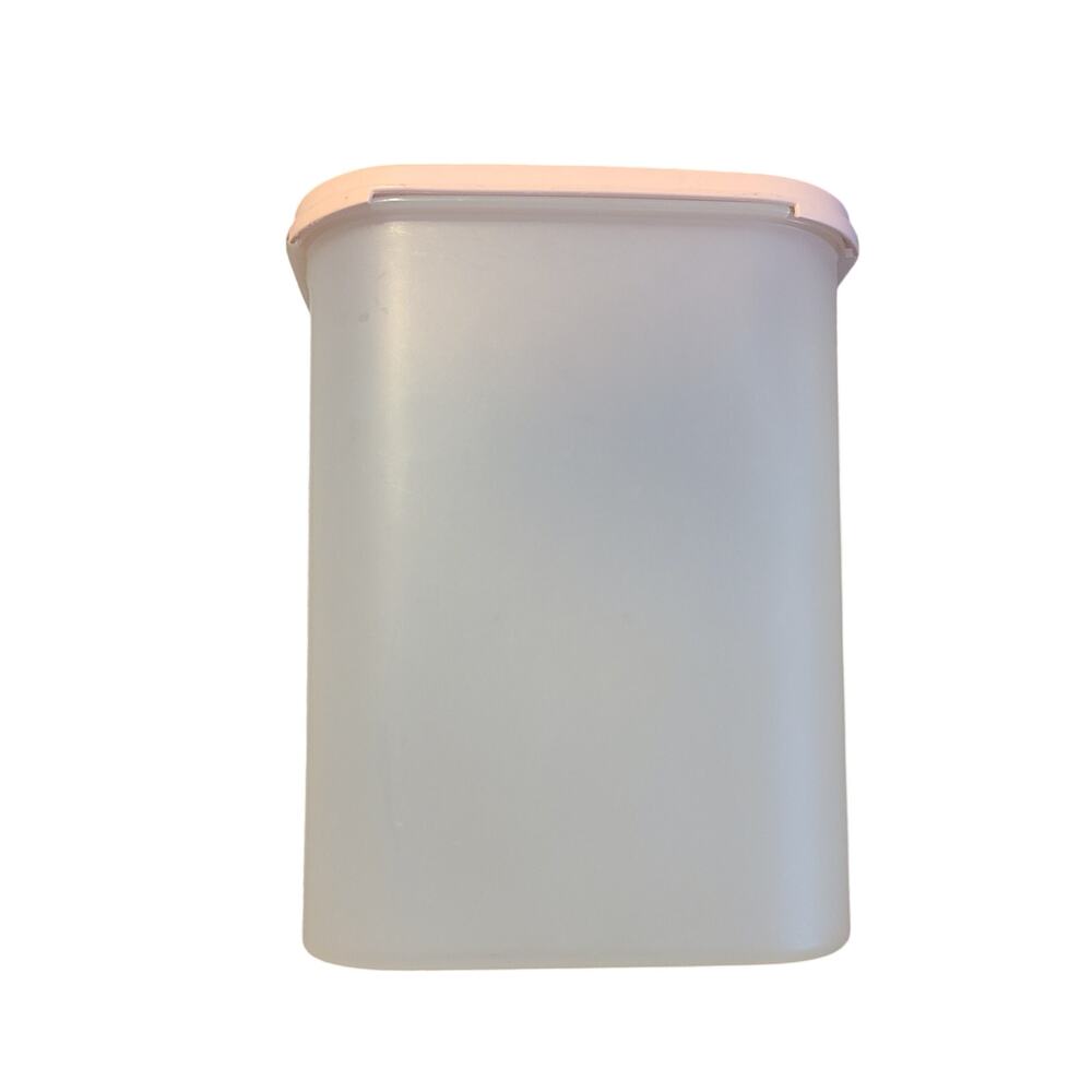 Tupperware pink lid 9" tall 7" round and Canister.